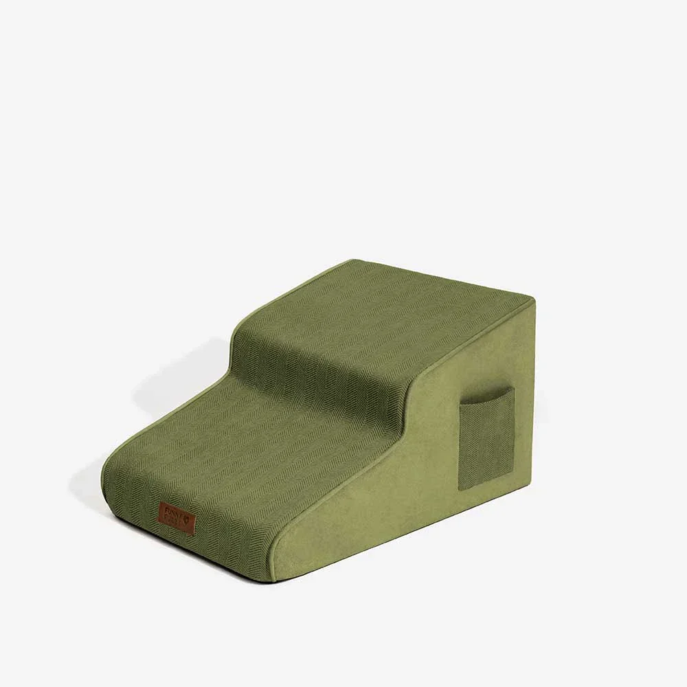 Chenille Extra Wide Non-Slip Removable Sponge Pet Stairs - Pet-Friendly Bedroom