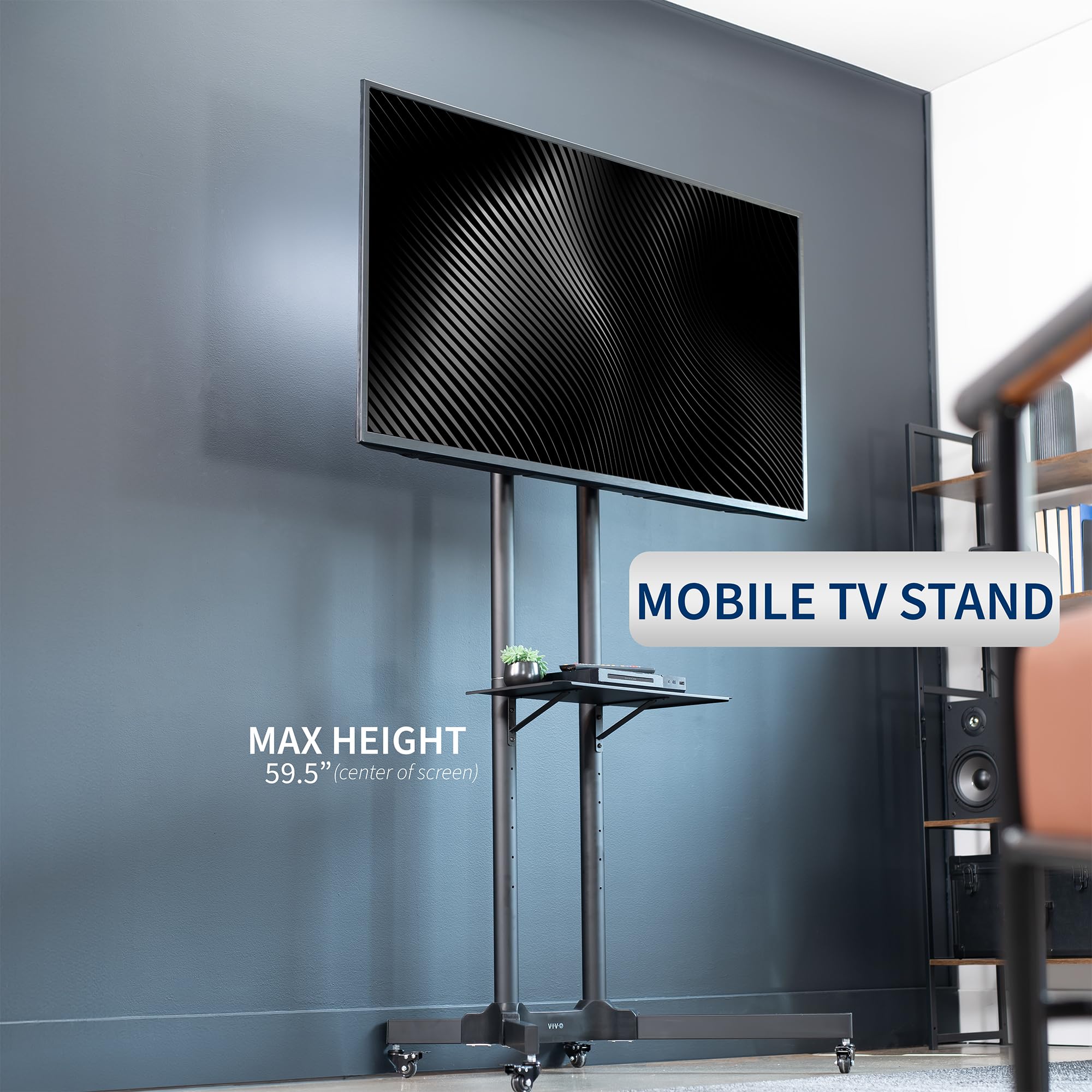 VIVO Mobile TV Cart for 32-83 Screens, Rolling Stand