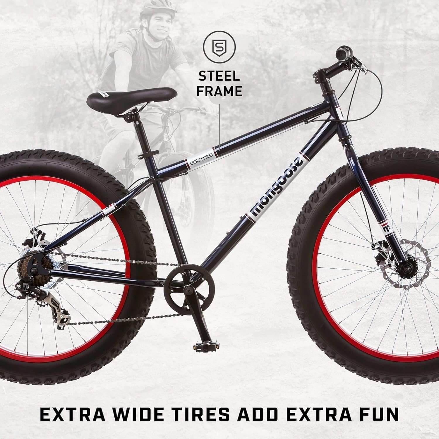 Mongoose Mongoose Dolomite Fat Tire Mens Mountain Bike
