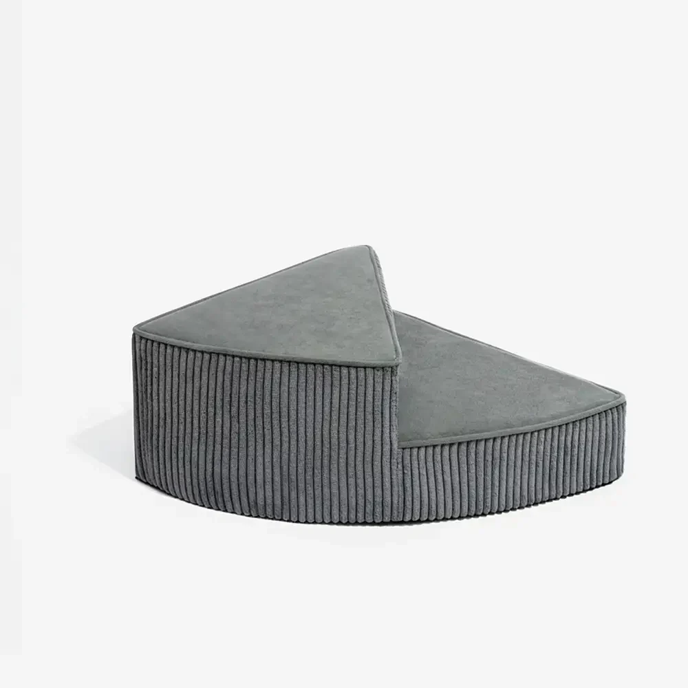 Cozy Corduroy Joint-Friendly Removable Spiral Pet Stairs - Pet-Friendly Bedroom