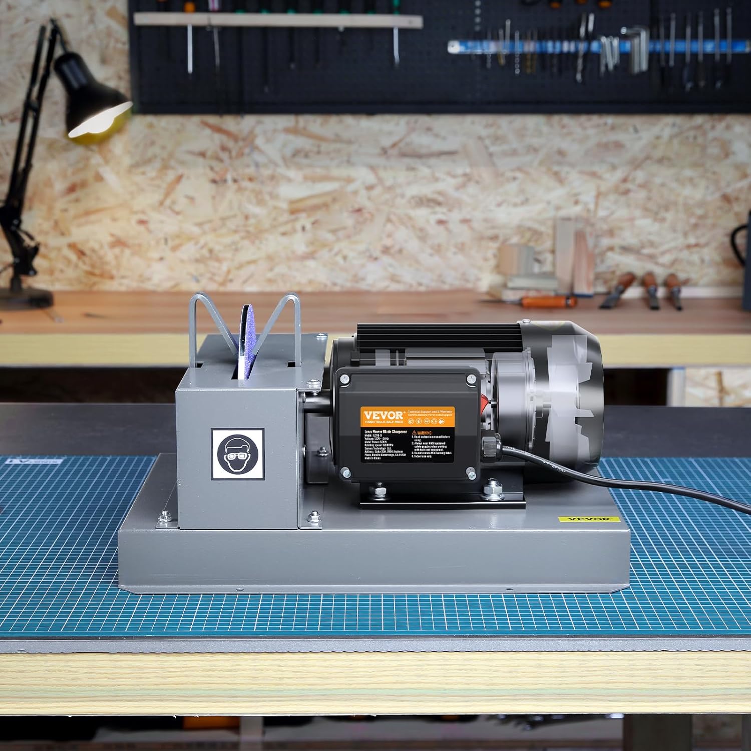 VEVOR Lawn Mower Blade Sharpener - 2/3HP 500W Grinder
