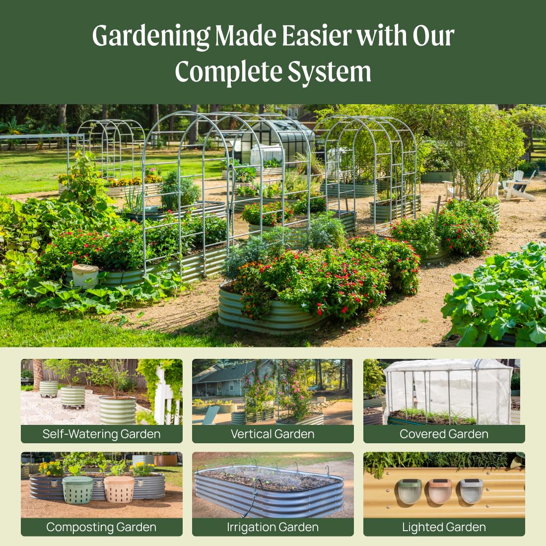 VEGO GARDEN Raised Garden Bed Kit - 8ft Metal Planter Box
