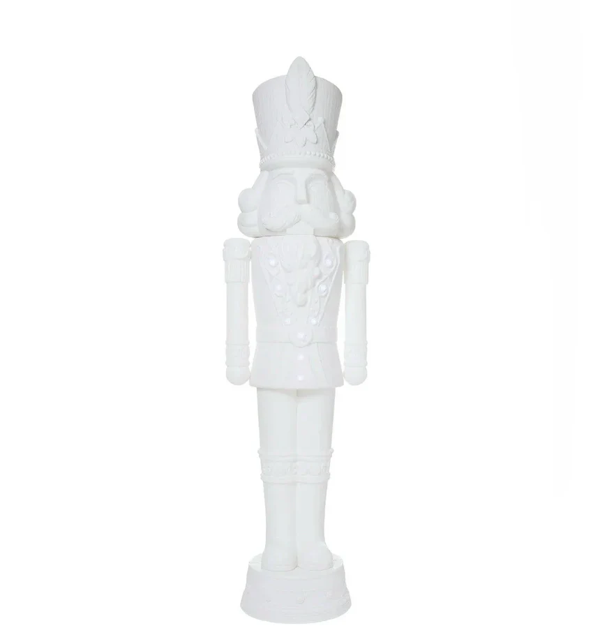 2025 Holiday Time 75” 6 Foot Nutcracker Christmas Statue Decoration, Lights/Music