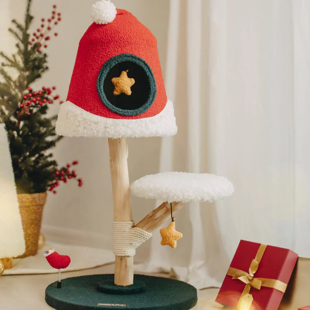 Santa Hat Cat Tree
