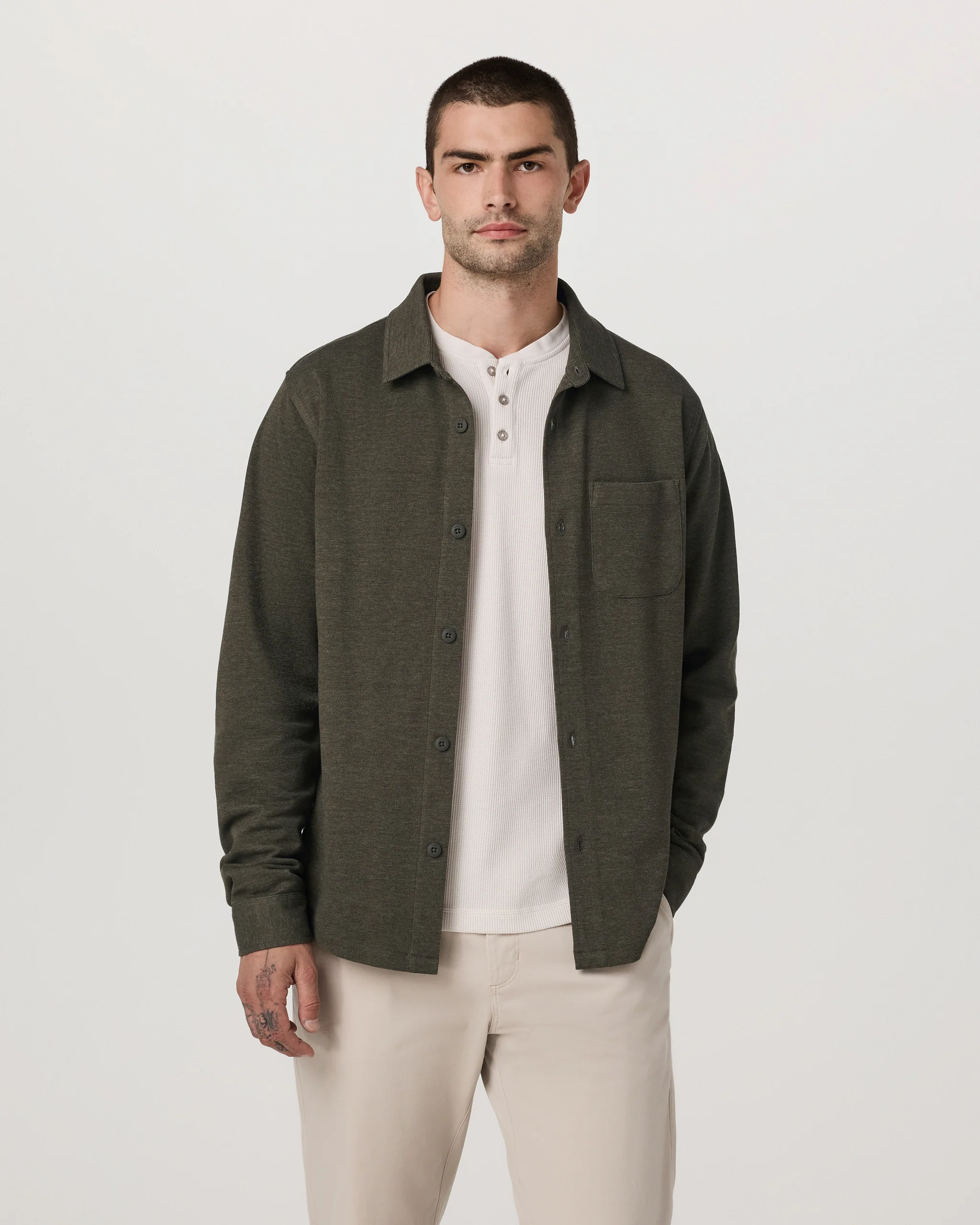 Long Sleeve Jeffreys Button Down Overshirt - Vuori Warehouse Sale​