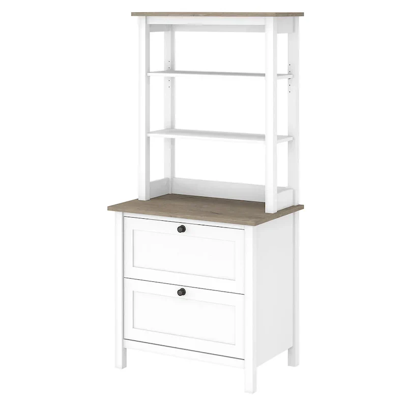 Bush Furniture Mayfield Bookcase with Storage Drawers