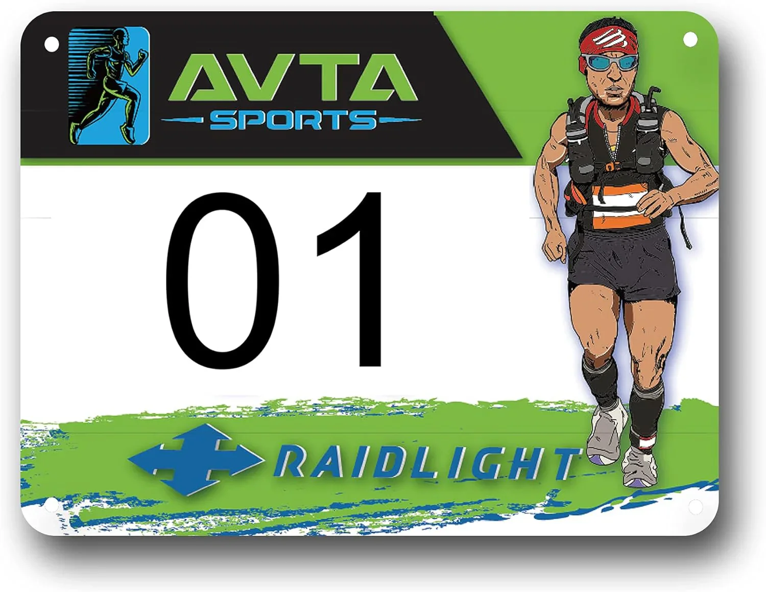 Array Stars Custom Race Bibs Personalized Full Color Printed Race Numbers, Running Bibs