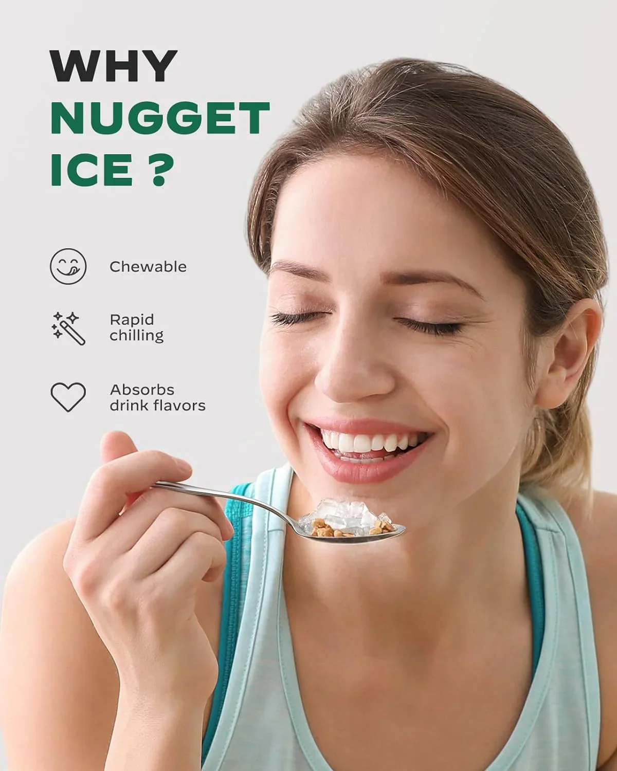 Ice Maker Countertop, Pebble Ice Maker with Soft Chewable Ice, One-Click Operation Ice Machine with Self-Cleaning, 33lbs/24H for Home,Kitchen,Office