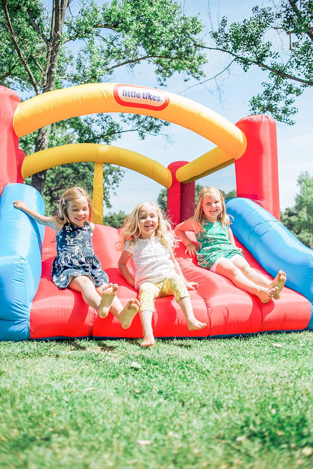 LITTLE TIKES Jump 'N Slide Inflatable Bouncer with Blower & Accessories
