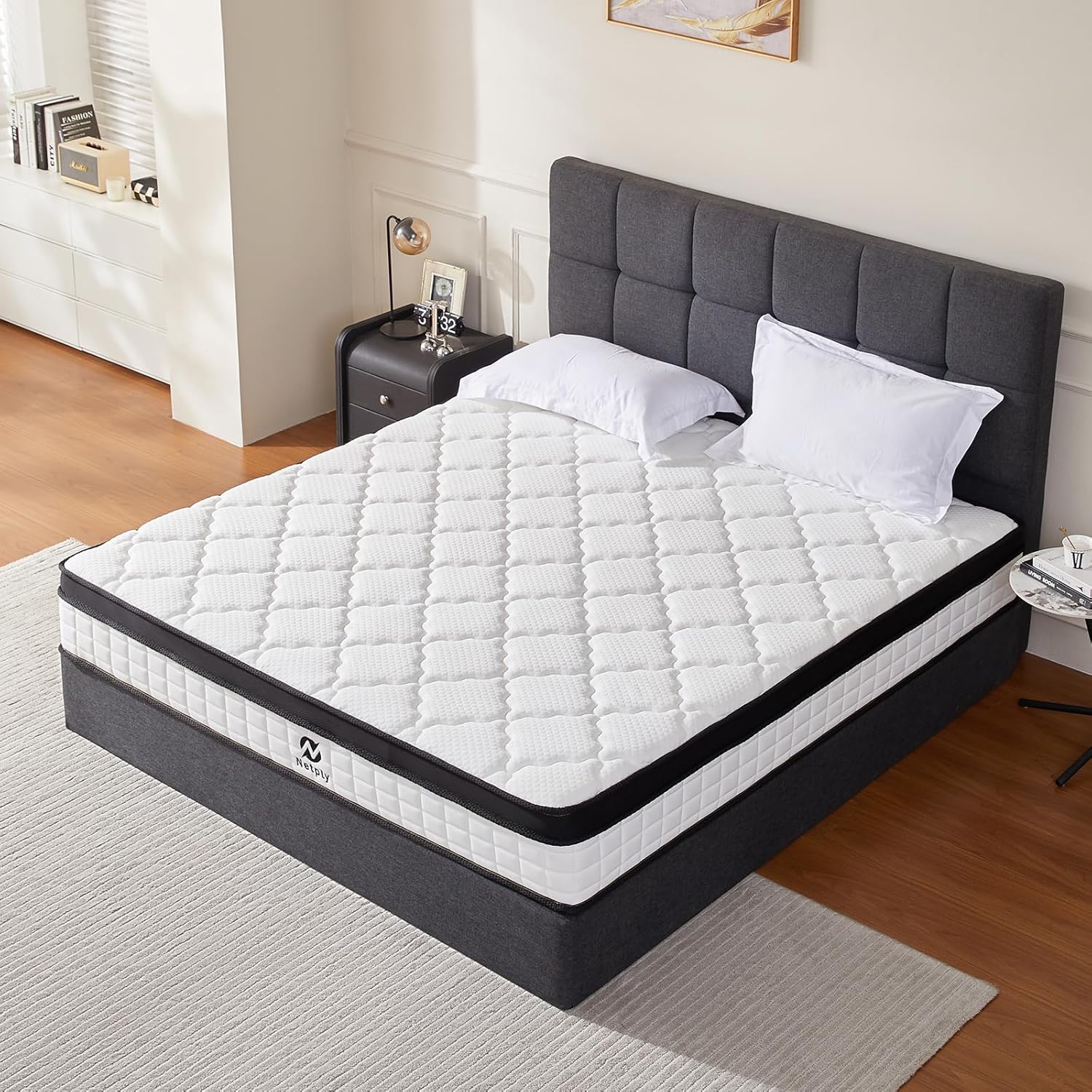 NETPLY King Size Hybrid Memory Foam Mattress - 12 Inch