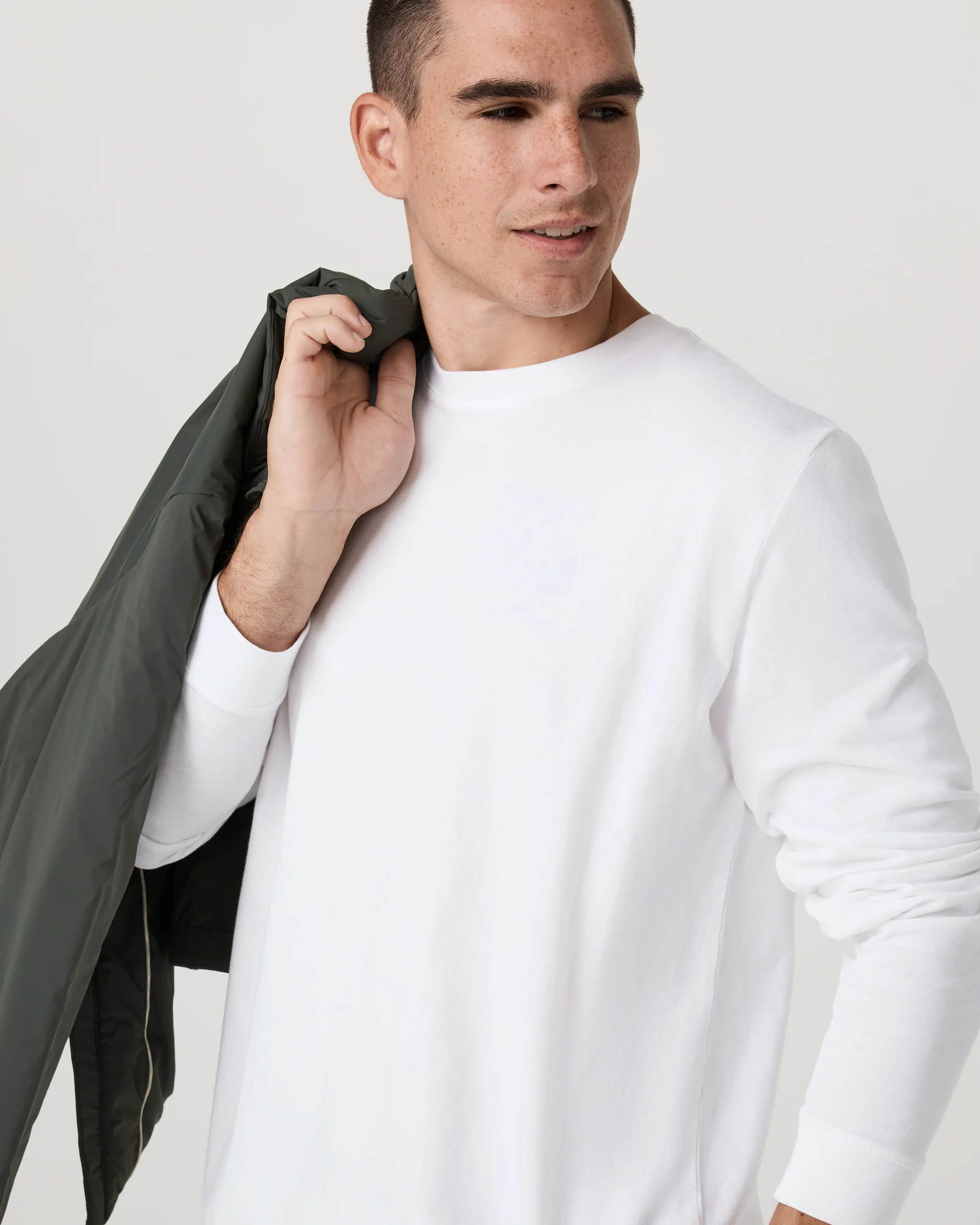 Long Sleeve Vuori Heavyweight Cotton Tee - Relaxed Fit - Vuori Warehouse Sale​