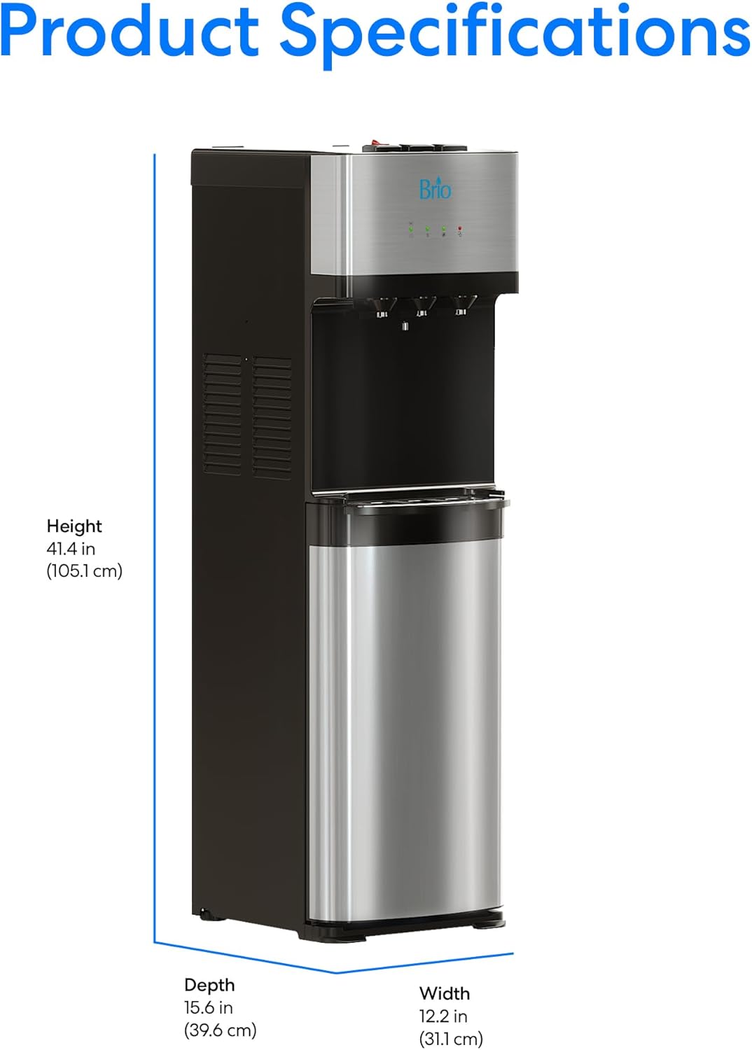 BRIO Self Cleaning Bottom Loading Water Cooler Dispenser