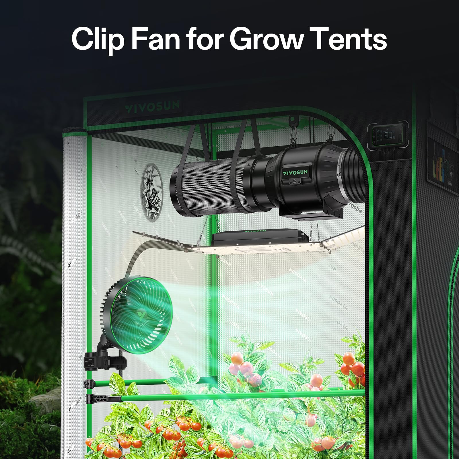 VIVOSUN AeroWave E6 Gen2 6” Oscillating Grow Tent Fan