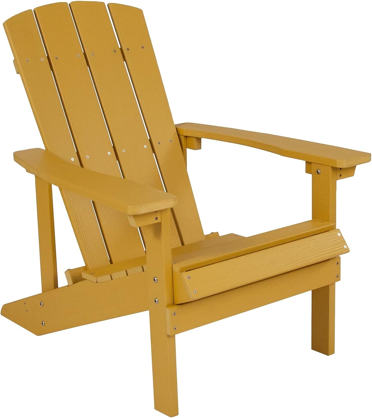 Flash Furniture Charlestown Commercial Grade Indoor/Outdoor Adirondack Chair, Weather Resistant Durable Poly Resin Deck and Patio Seating, Green