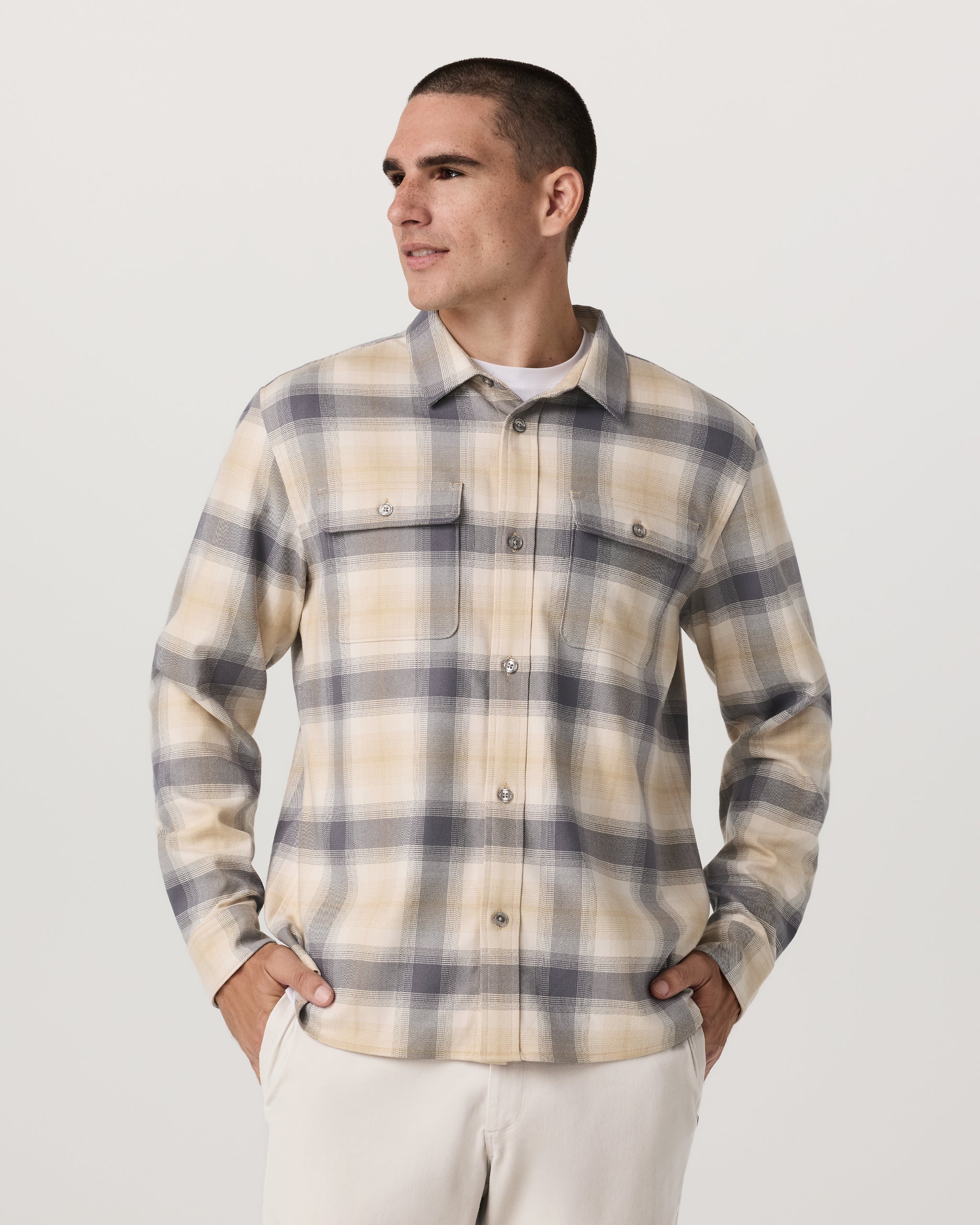 Long Sleeve Flannel Button Down Shirt - Vuori Warehouse Sale​