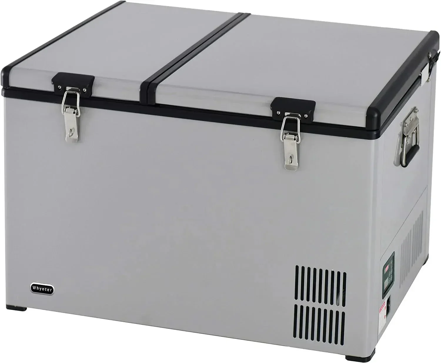 FM-65G 65 Quart Portable Refrigerator and Deep, AC 110V/ DC 12V, Real Chest Freezer for Car, Home, Camping, and RV with-8F to 50F Temperature Range, Gray, One Size