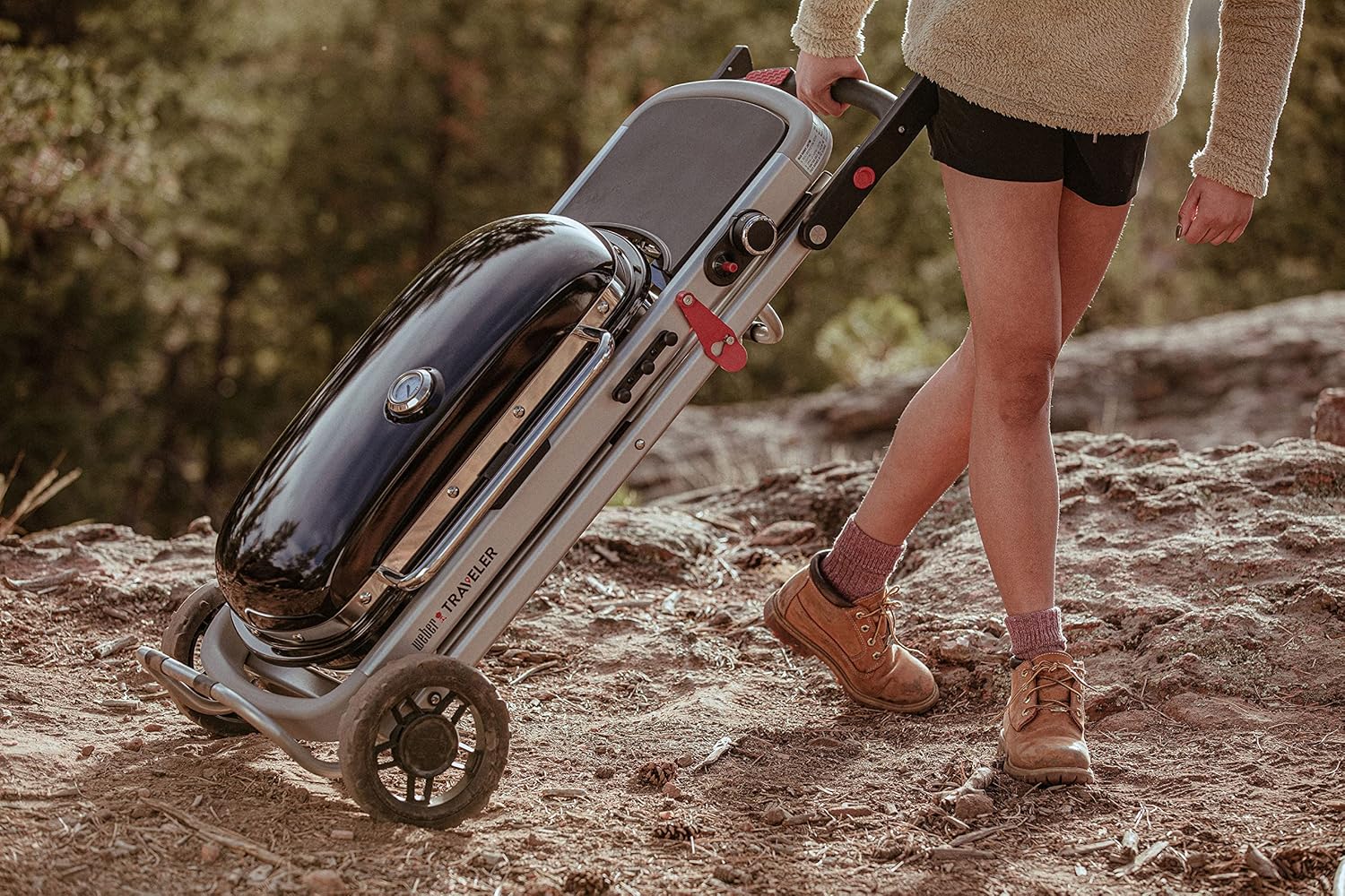 WEBER Traveler Portable Gas Grill - Compact & Versatile