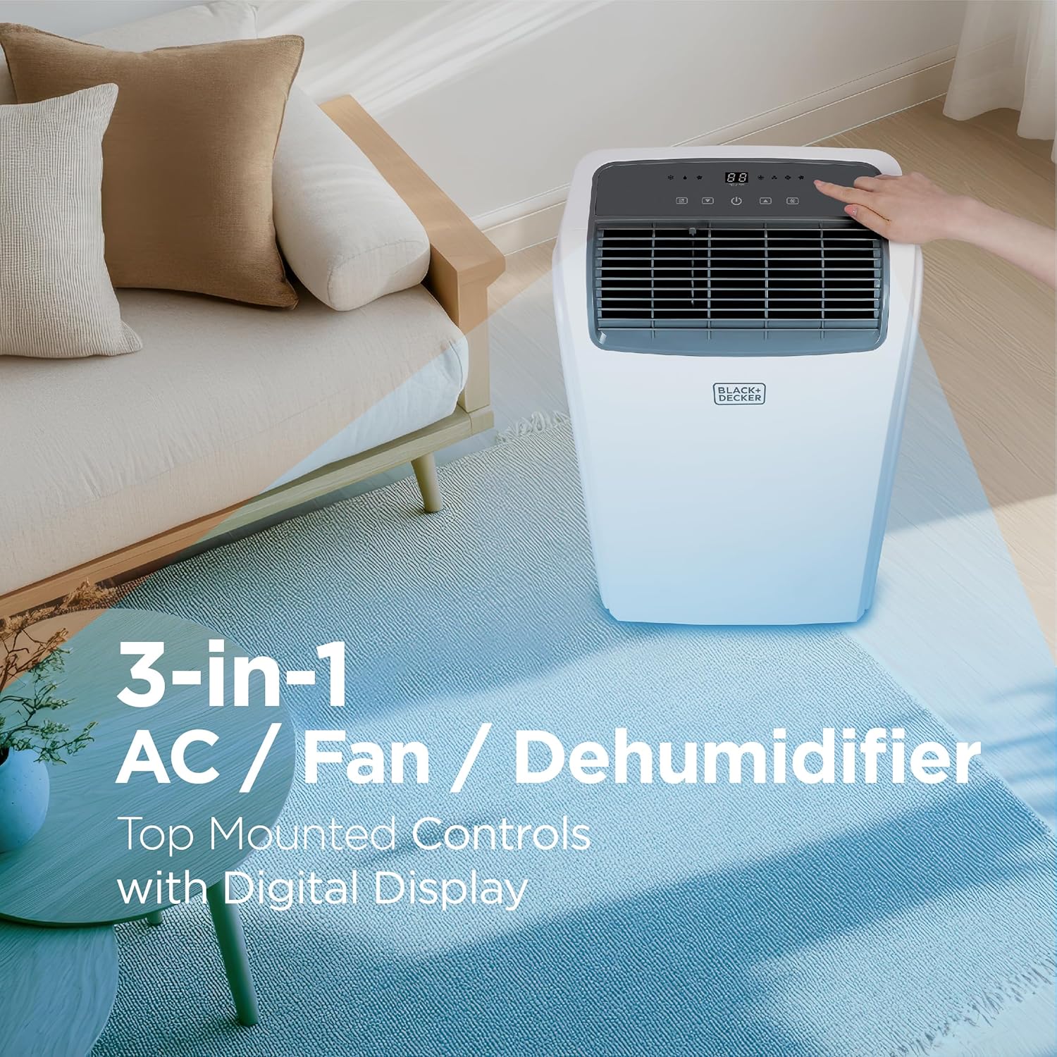 BLACK+DECKER Smart Portable Air Conditioner 12,000 BTU - White