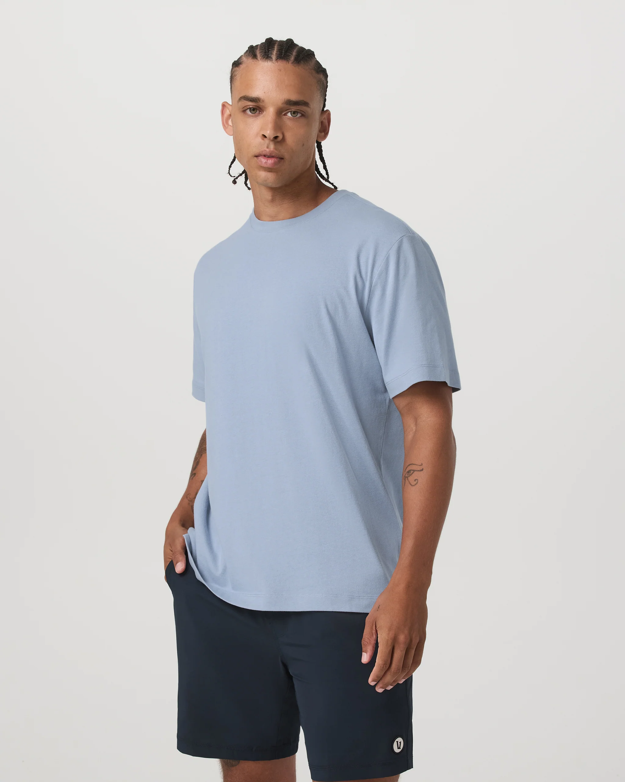 Short Sleeve Vuori Heavyweight Cotton Tee - Relaxed Fit - Vuori Warehouse Sale​