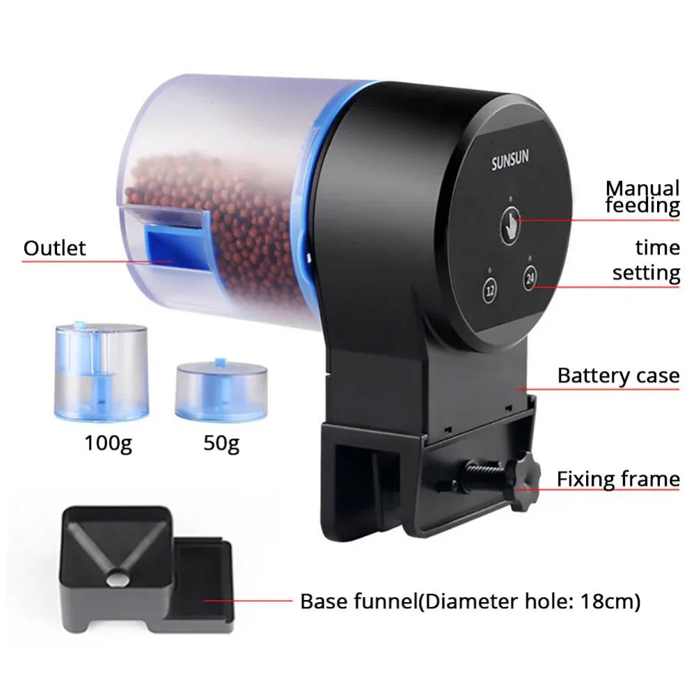 Automatic Aquarium Feeder with Mobile App Control – Smart Fish Tank