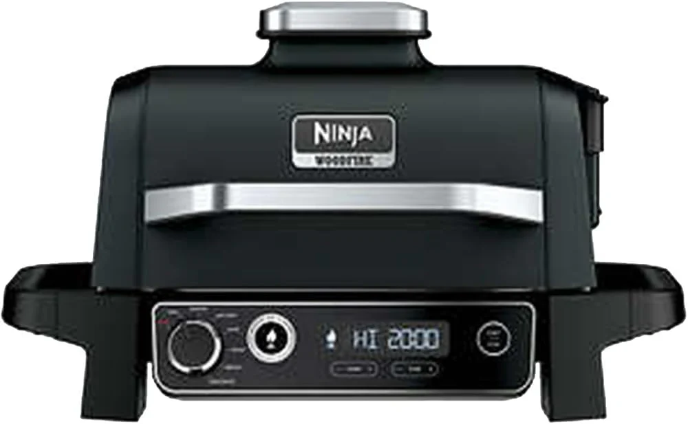 Professional Outdoor Grill and Smoker, Built-in Thermometer, 7-in-1 main grill, BBQ Smoker, Air Fryer, Bake, Bake, dehydrate, Grill, Firewood Pellet, Portable, electric (updated)
