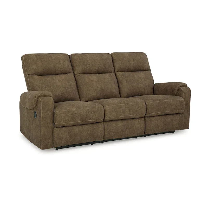 Signature Design by Ashley Edenwold Brown Reclining Sofa - Dimensions: 86