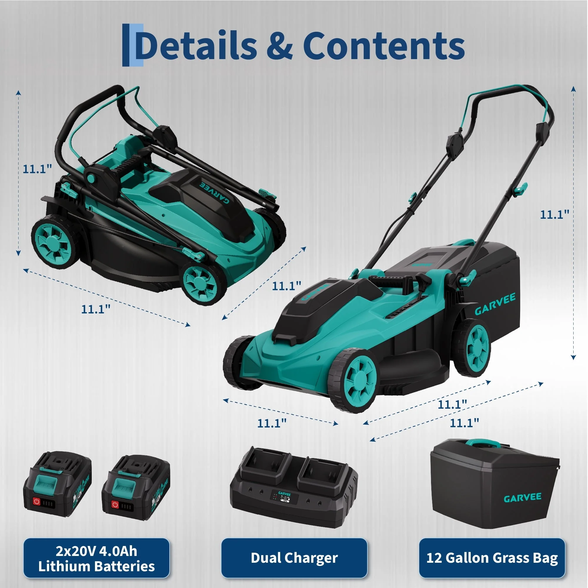 Built for easy cordless lawn care - The 40V power system delivers dependable cutting performance up to 3300 RPM, giving you the freedom to mow without dealing with gas, Lawn Mowers for Garden, Yard