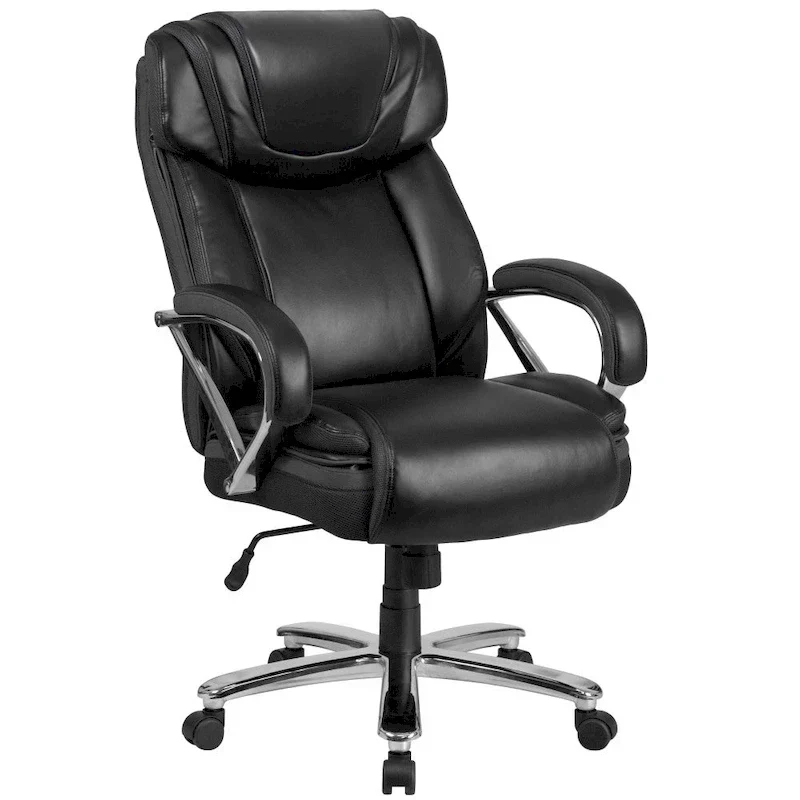Big and Tall Office Chair with High Back Lumbar Support and Rolling Base