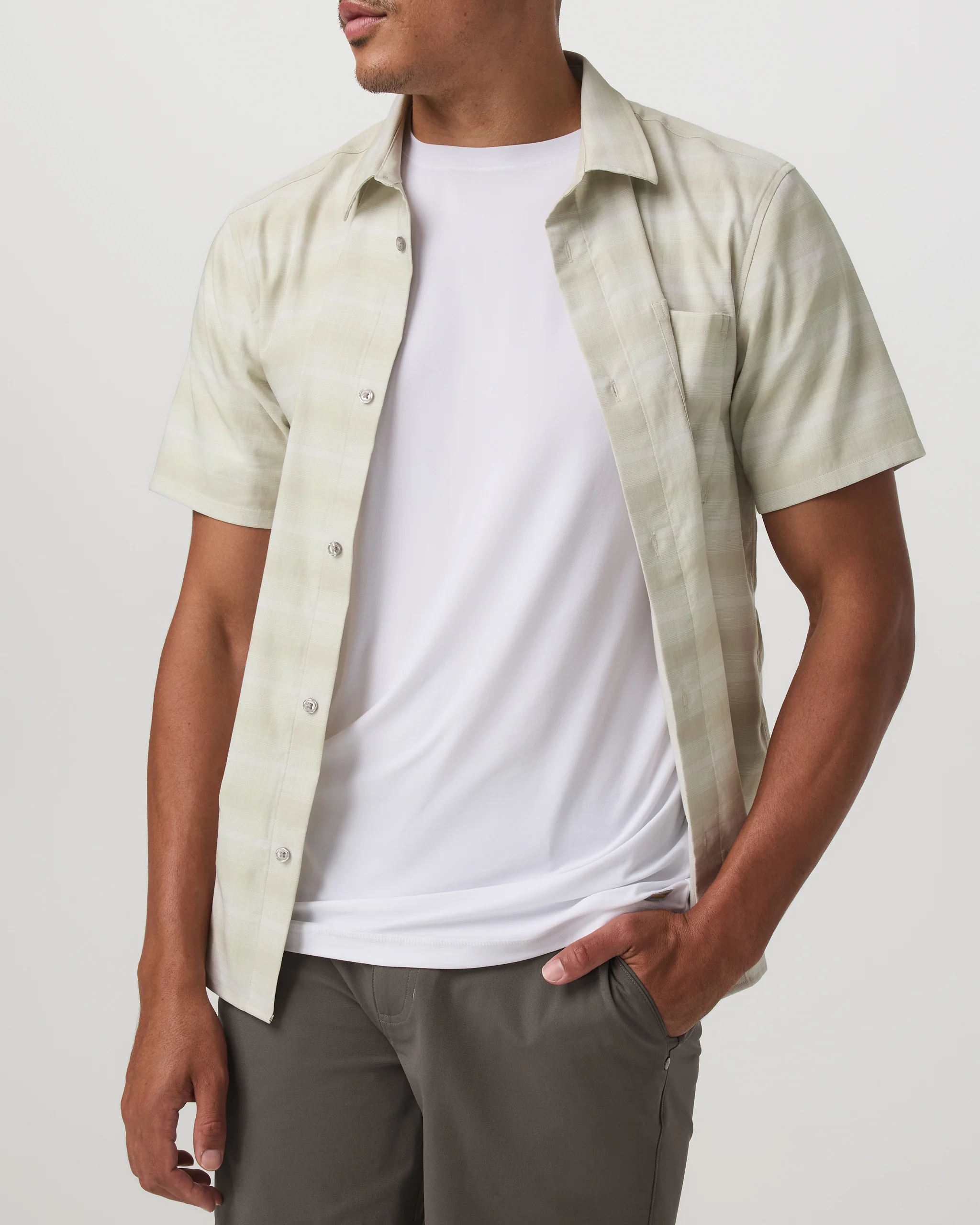 Short Sleeve Plaid Button Down Shirt - Vuori Warehouse Sale​