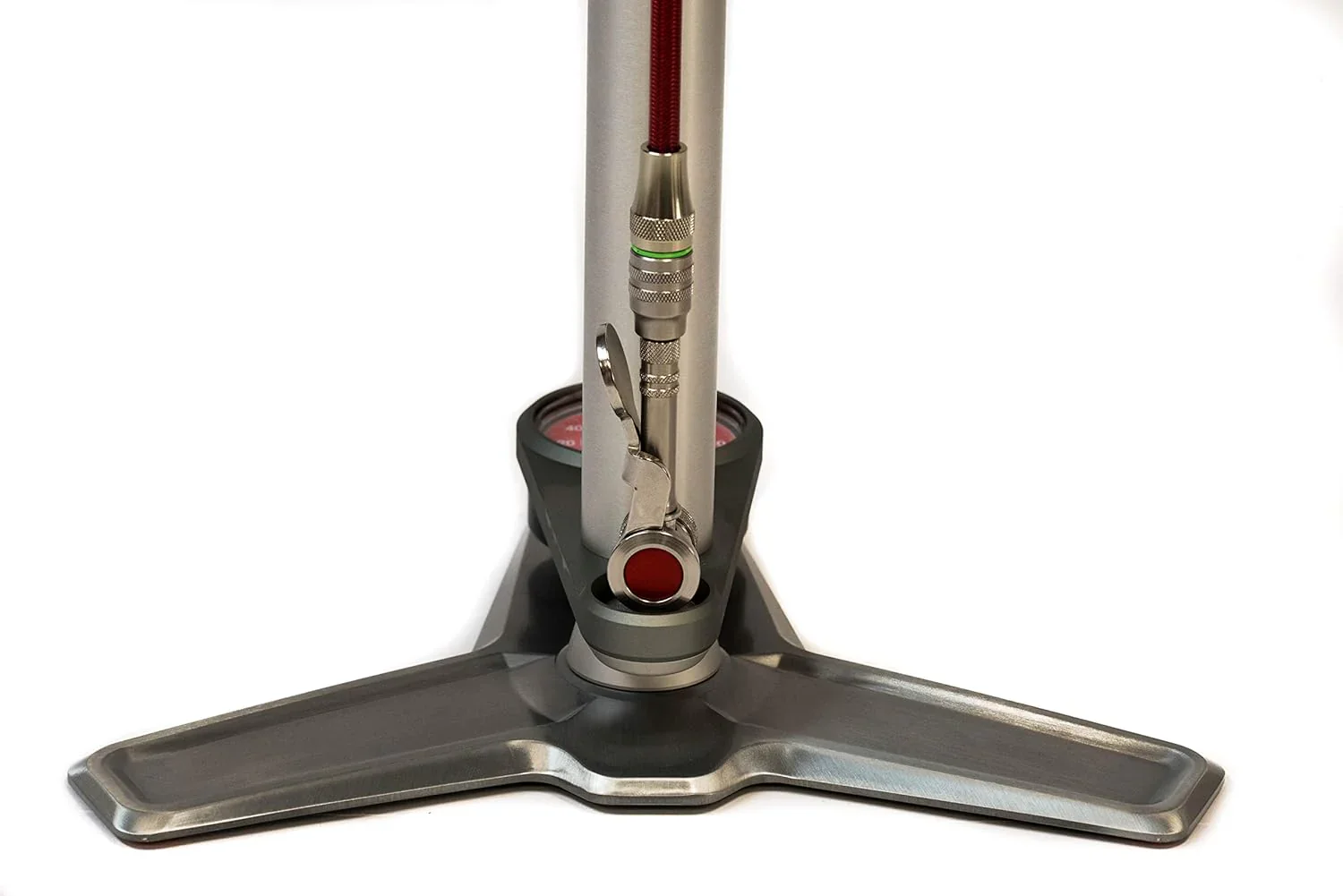 Ultimate Floor Pump | Hiro Edition Chuck | 160psi Gauge | Braided Steel Hose | Rosewood Handle