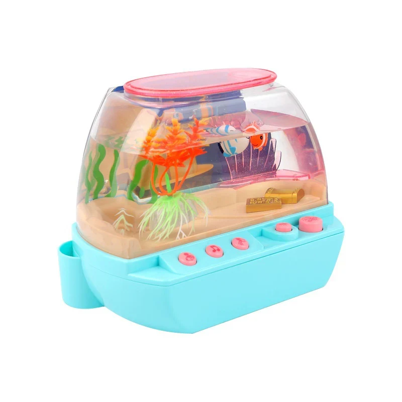 Children's Happy Aquarium Mini Toy – Educational Light Music Fish Tank Toy for Kids