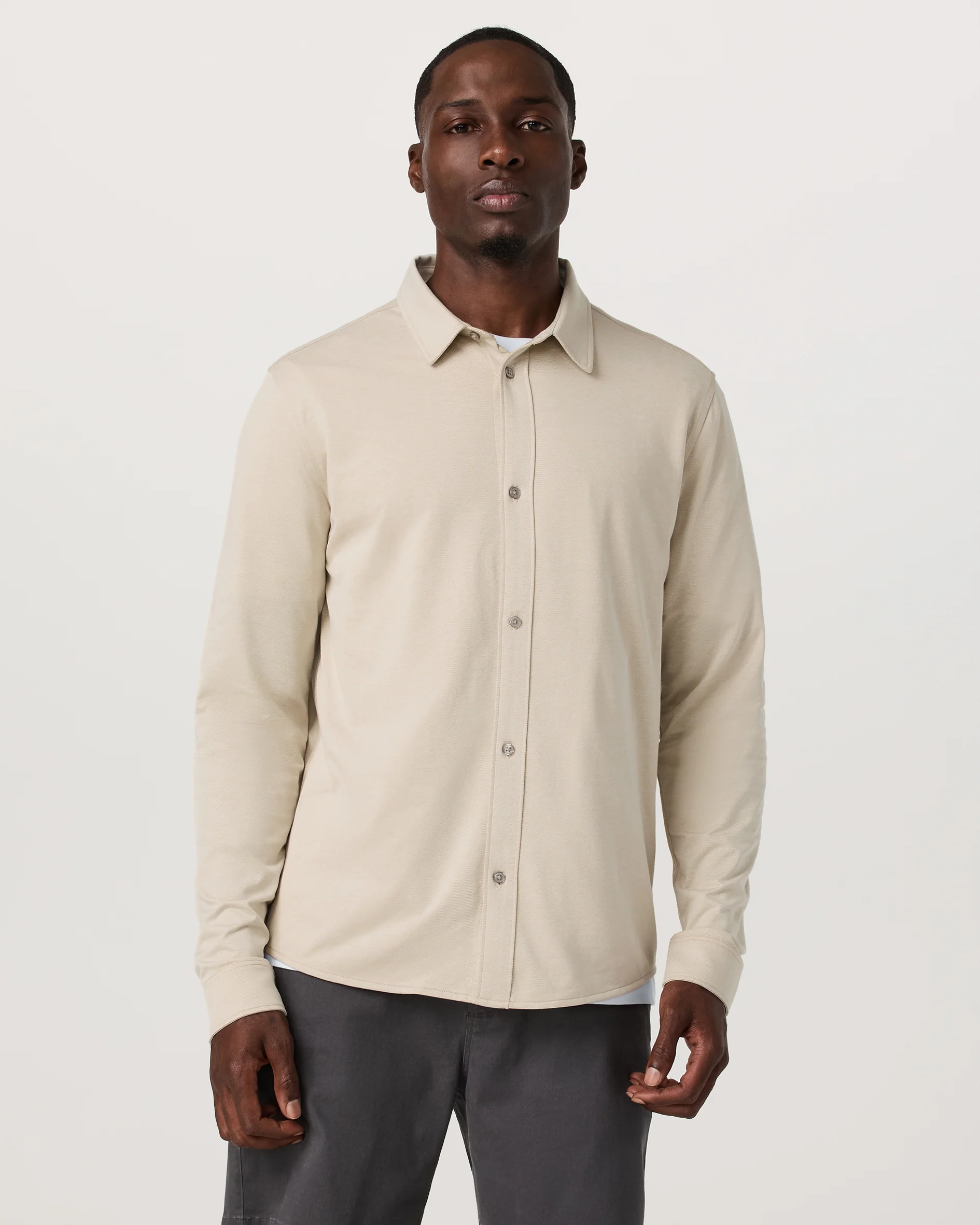 Long Sleeve Knit Oxford Button Down - Classic Fit - Vuori Warehouse Sale​