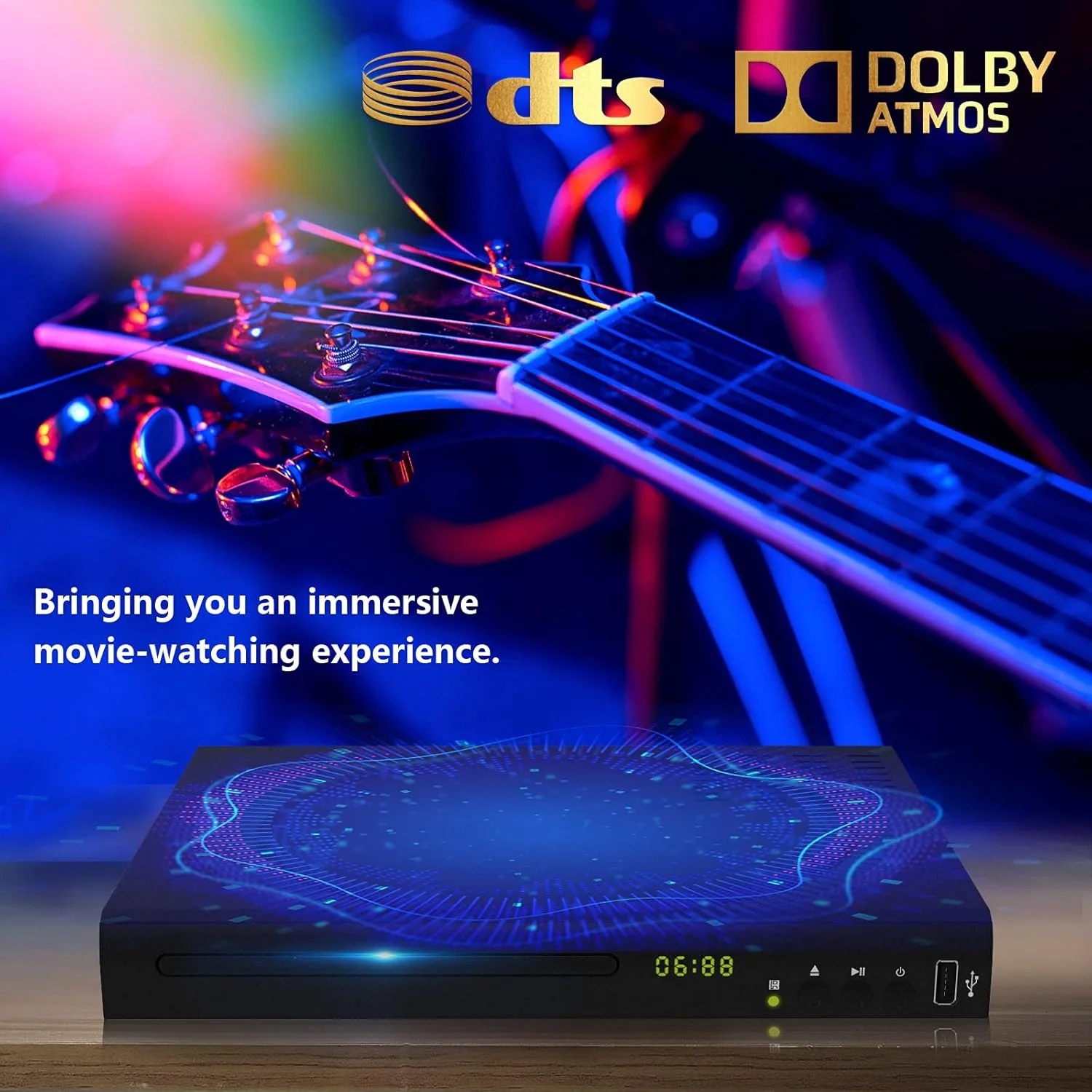 Tojock Blu Ray DVD Player, 1080P Home Theater Disc System