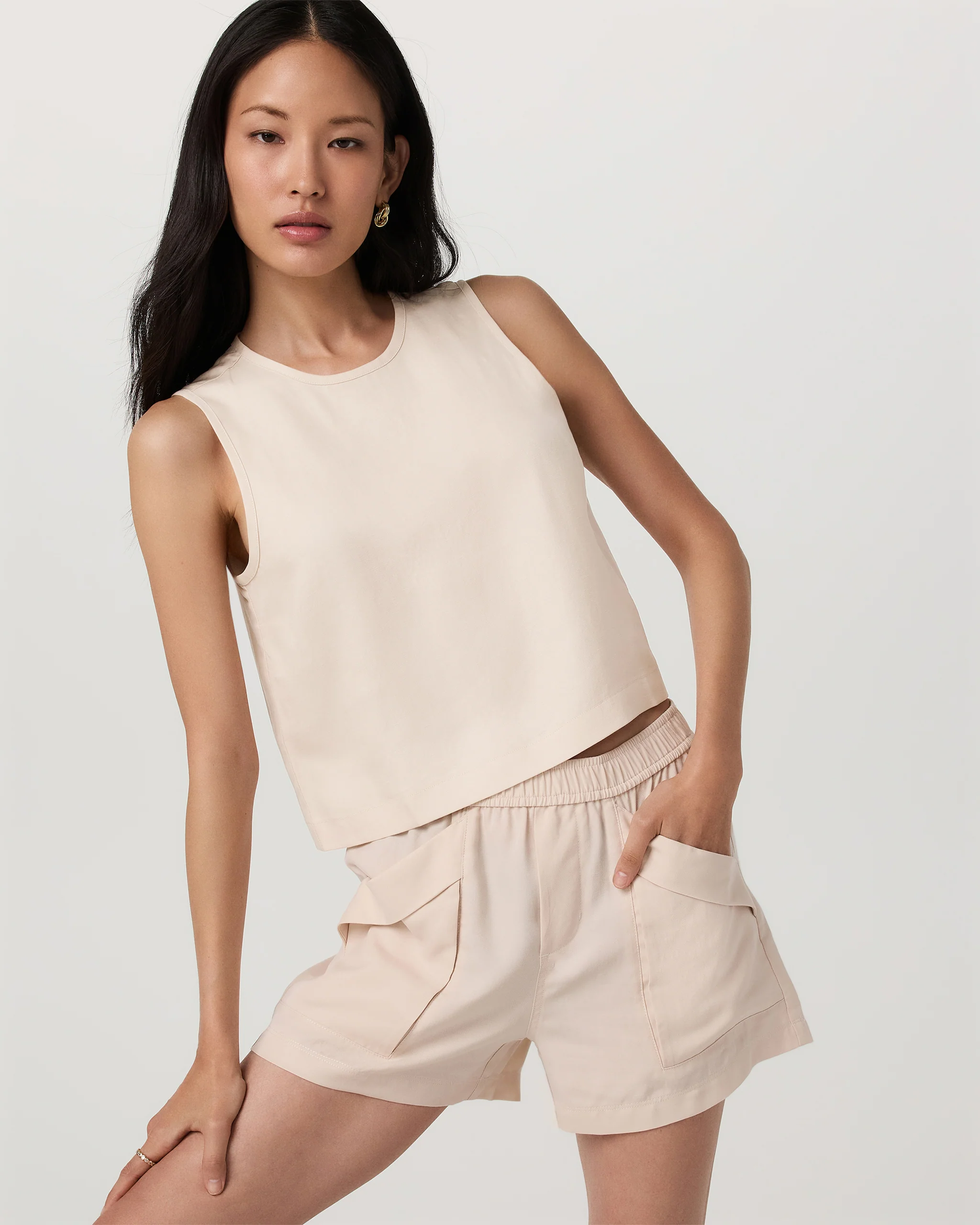 Trestles Twill Crop Tank - Vuori Warehouse Sale​