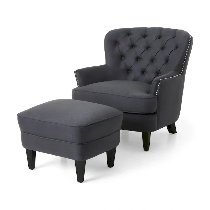 Christopher Knight Home Correia Club Chair and Ottoman Duo