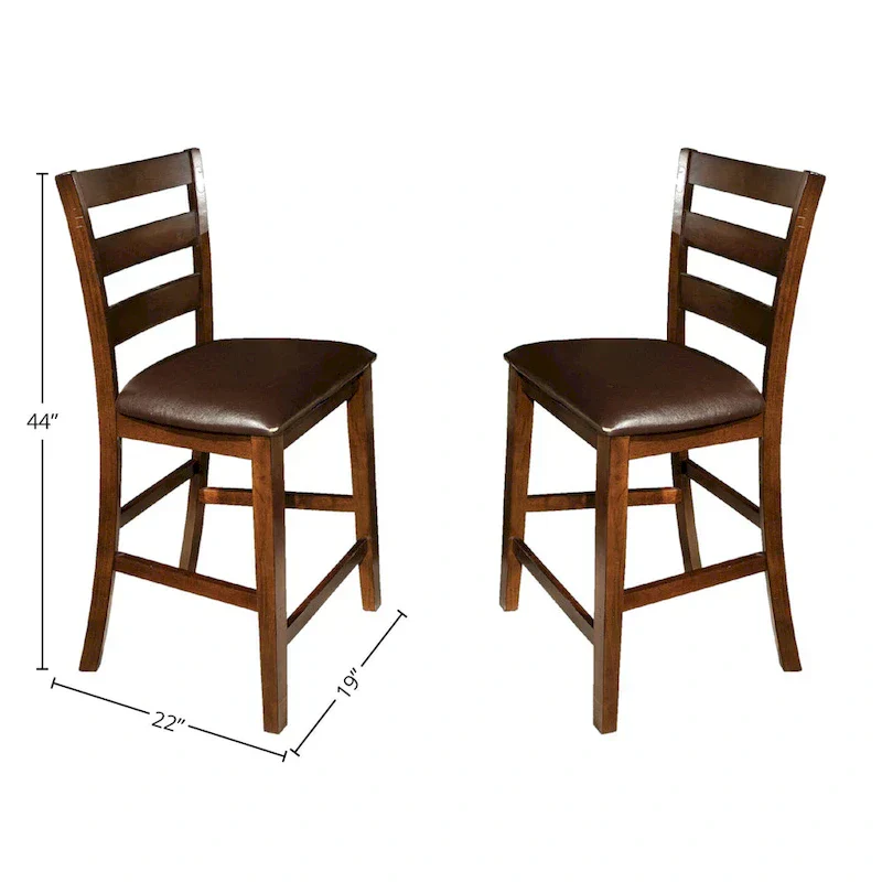 Kona Raisin Ladderback Barstools - Set of 2