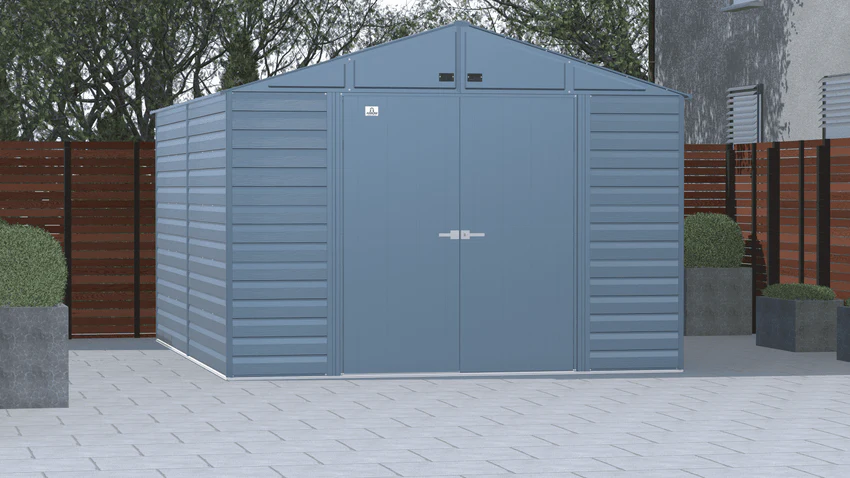 2025 Select Steel Storage Shed, 10x14, Blue Grey