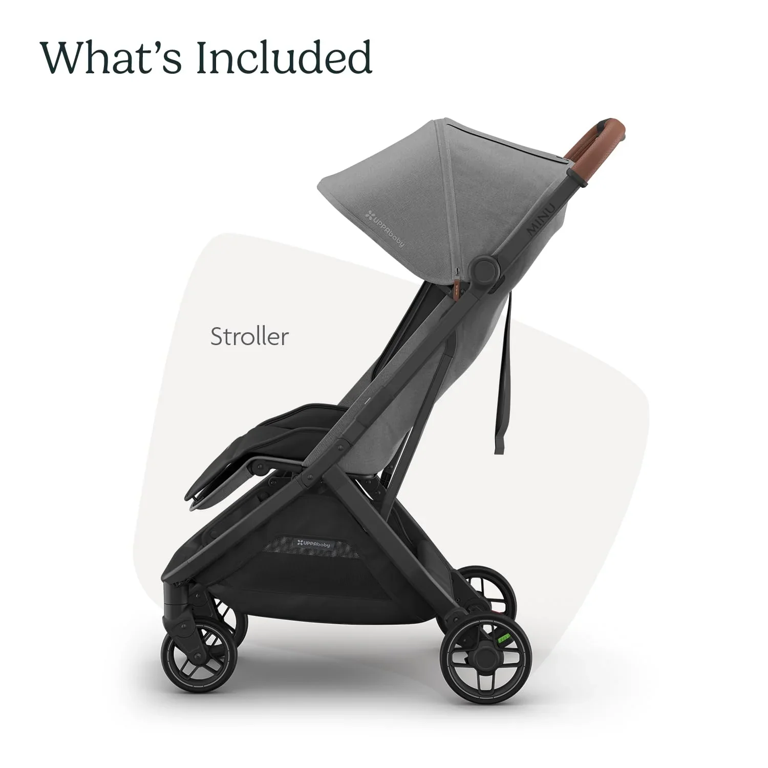 UPPAbaby Minu V3 Travel Stroller, Lightweight, Greyson