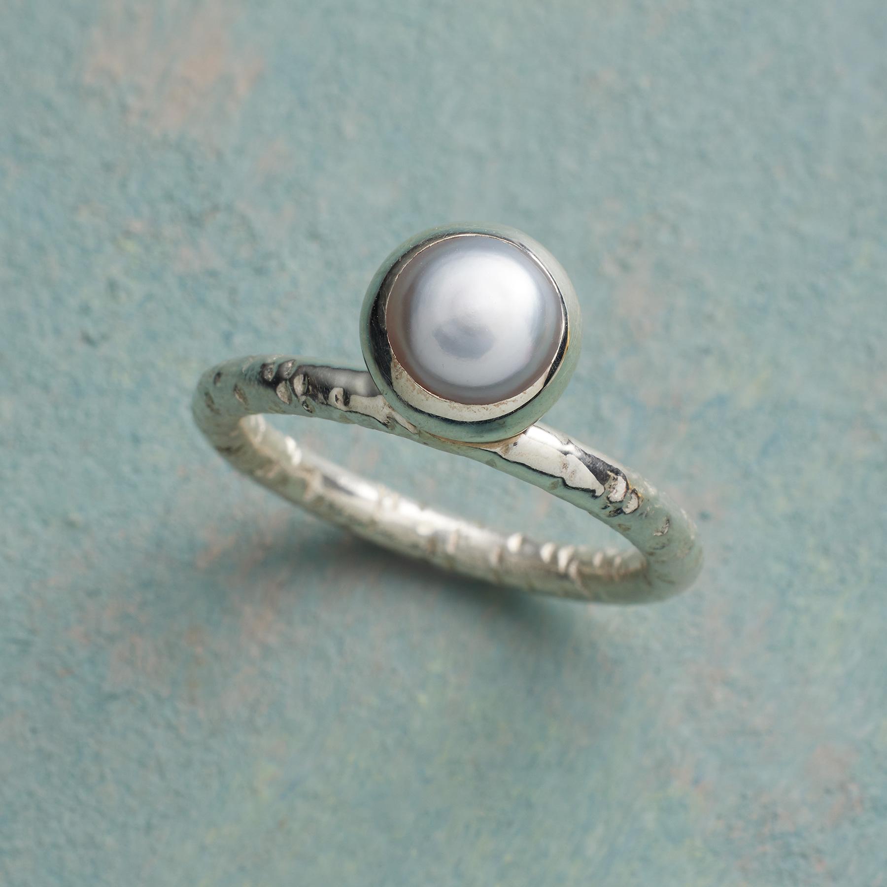 Silver Pearl Ring