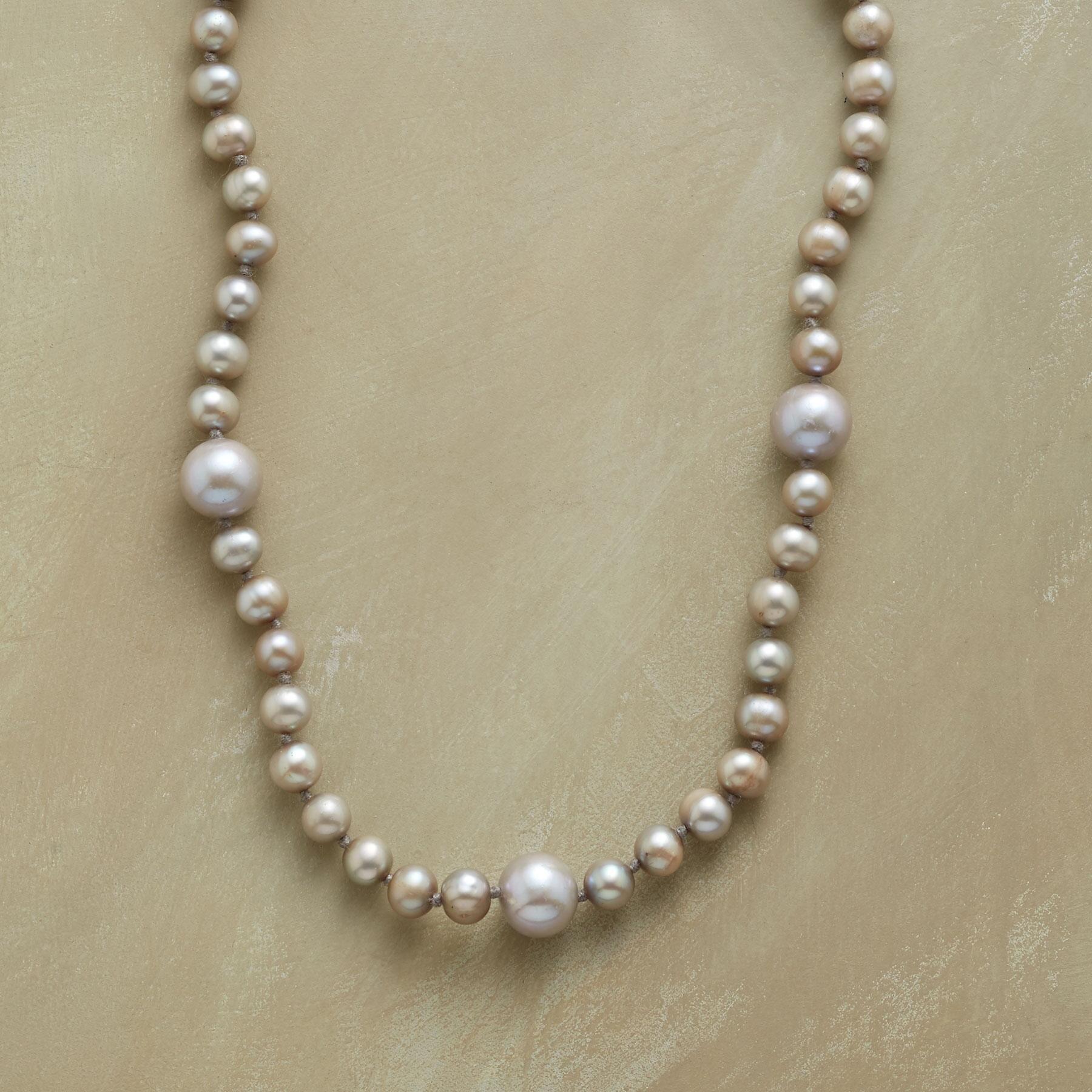 Silvery Satellite Pearl Necklace