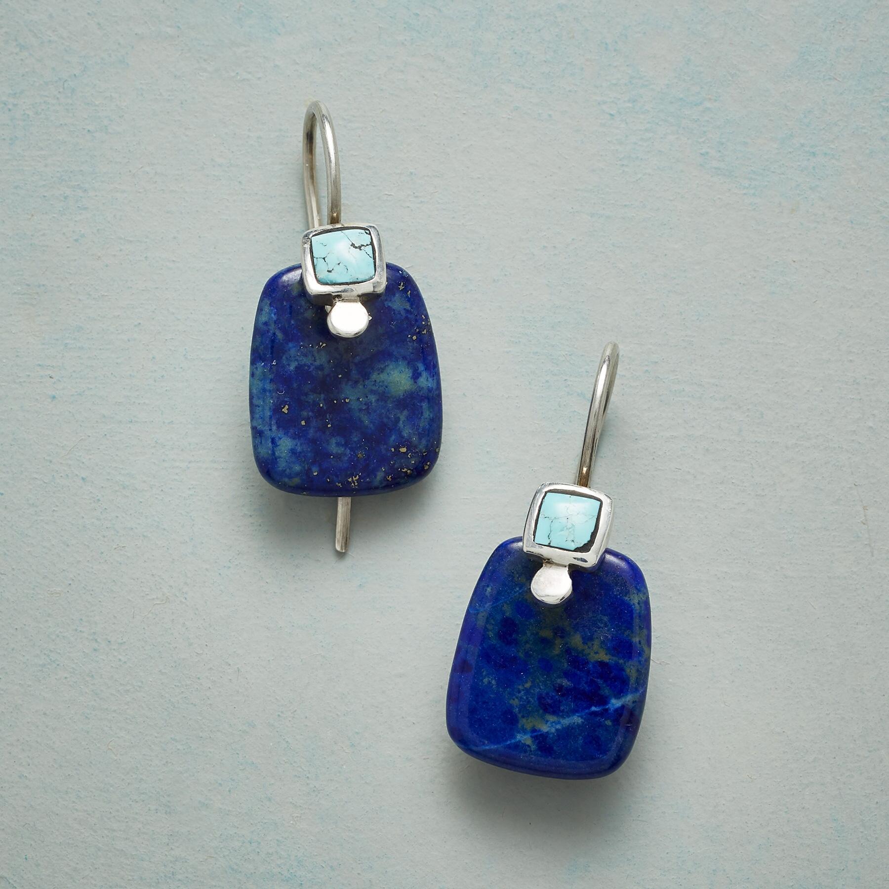 Lapis Tab Earrings