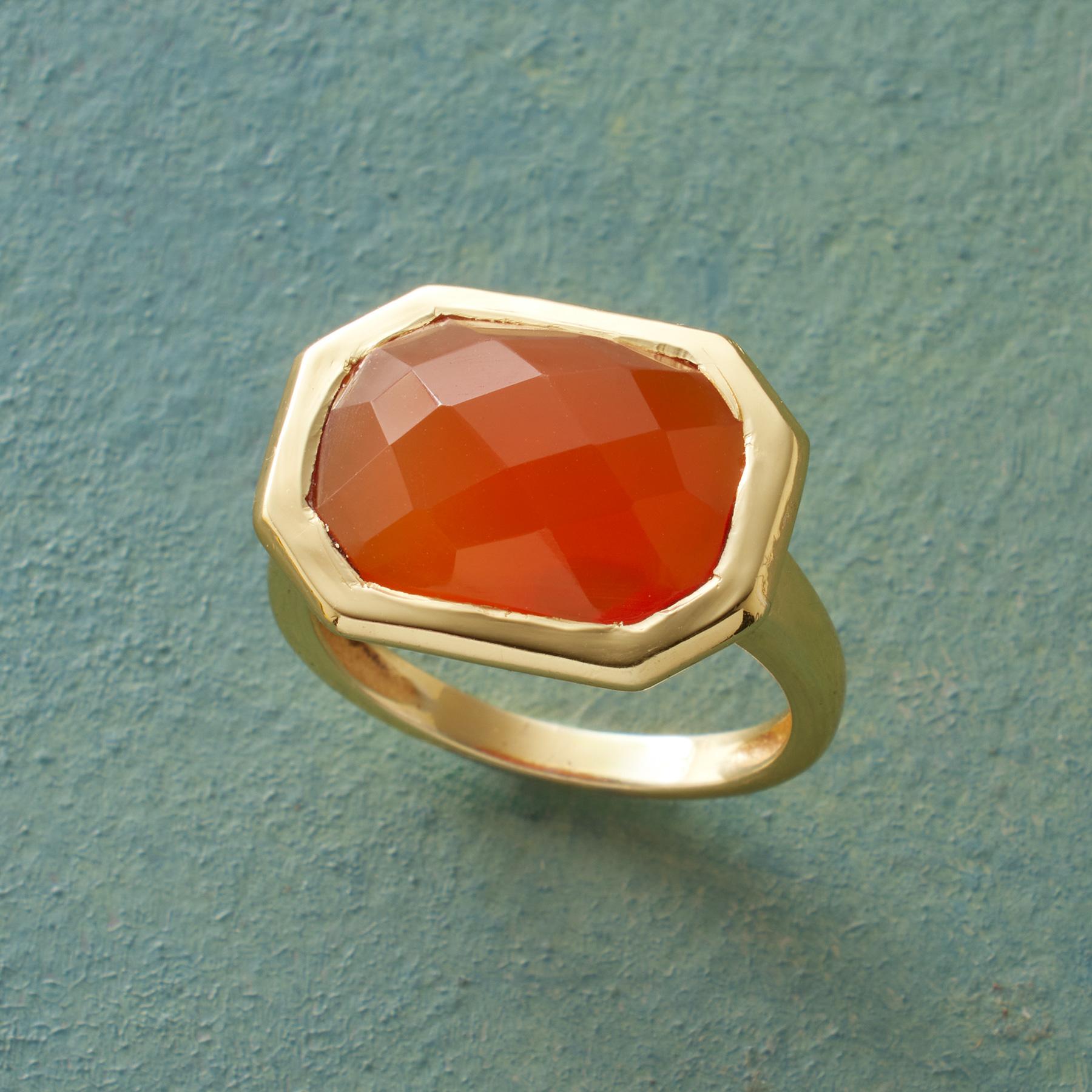 Carnelian Octagon Ring