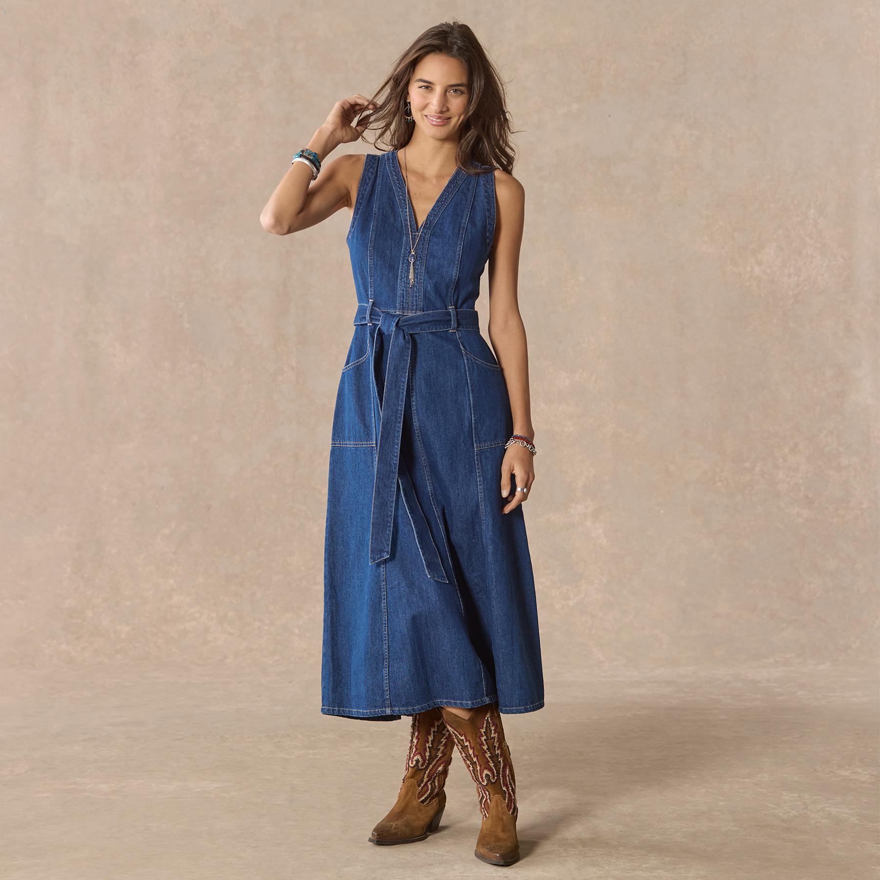 Poppy Denim Dress, Petite