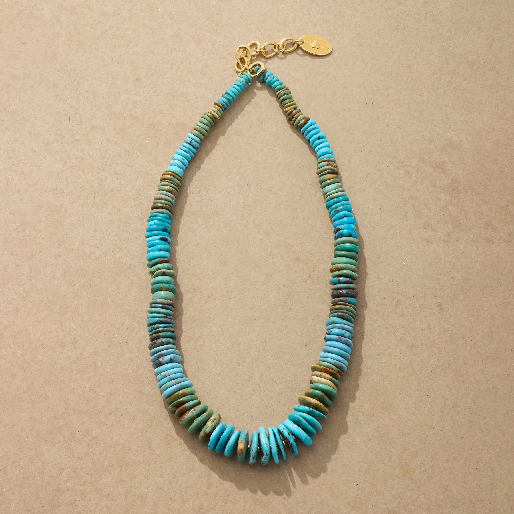 Turquoise Disk Necklace