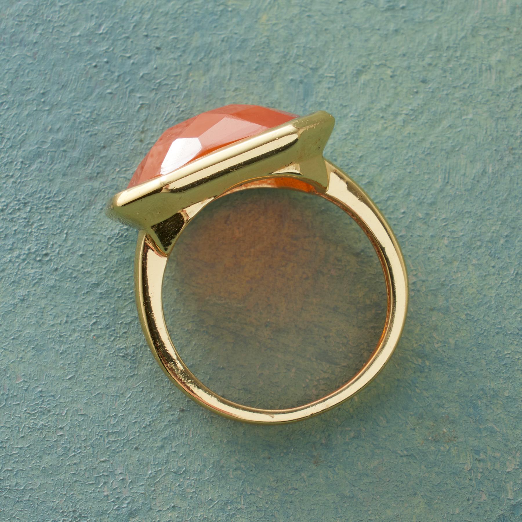 Carnelian Octagon Ring