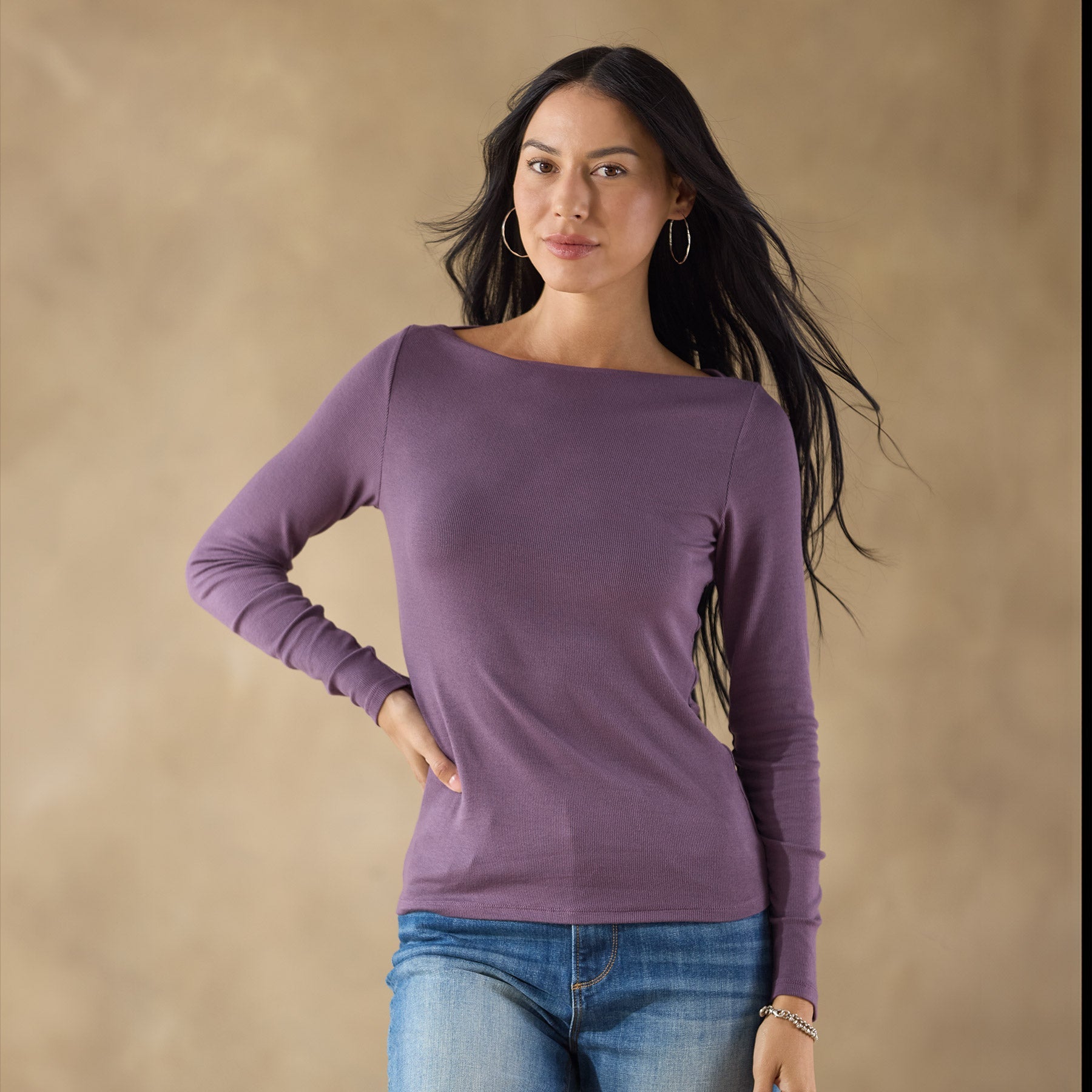 Light As Air Boatneck Tee, Petite