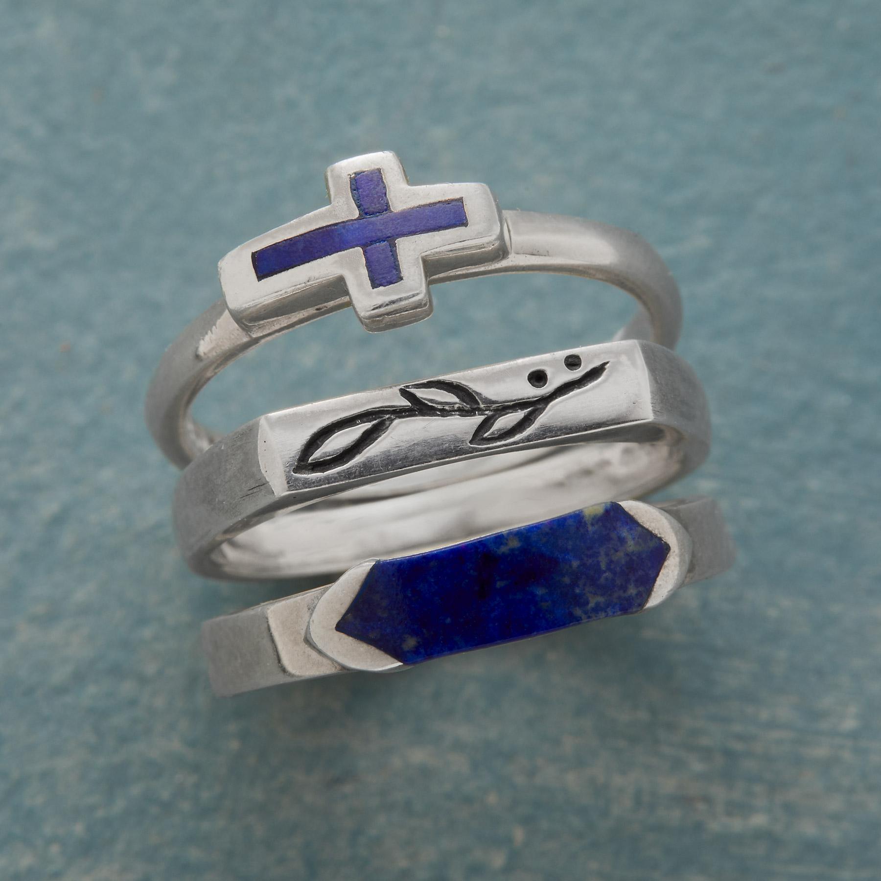 Faith Hope & Love Ring Set