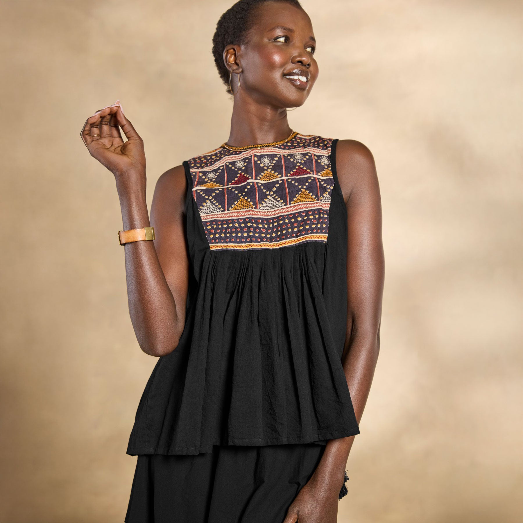 Yoshiko Embroidered Top