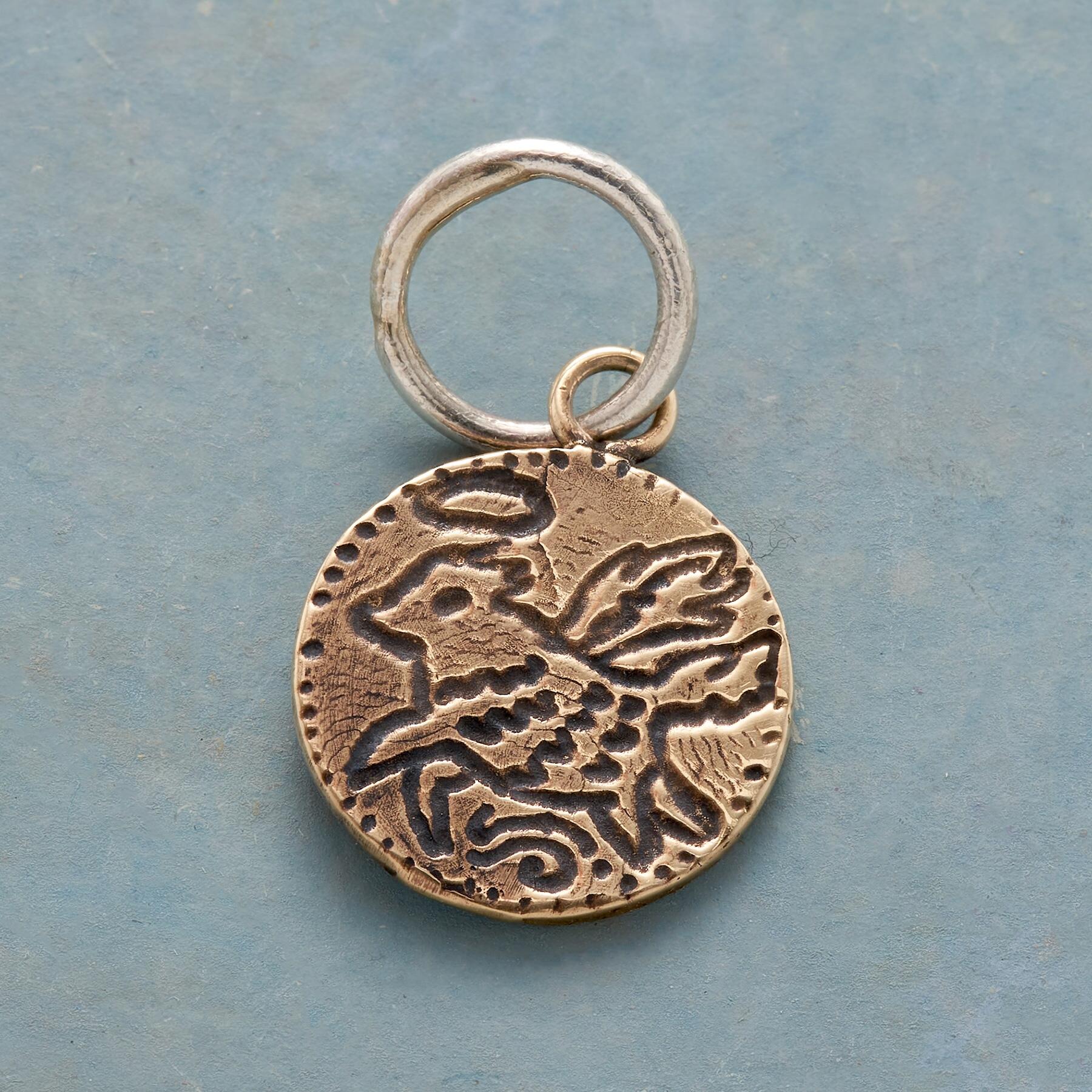 Gold Beloved Dog Angel Charm