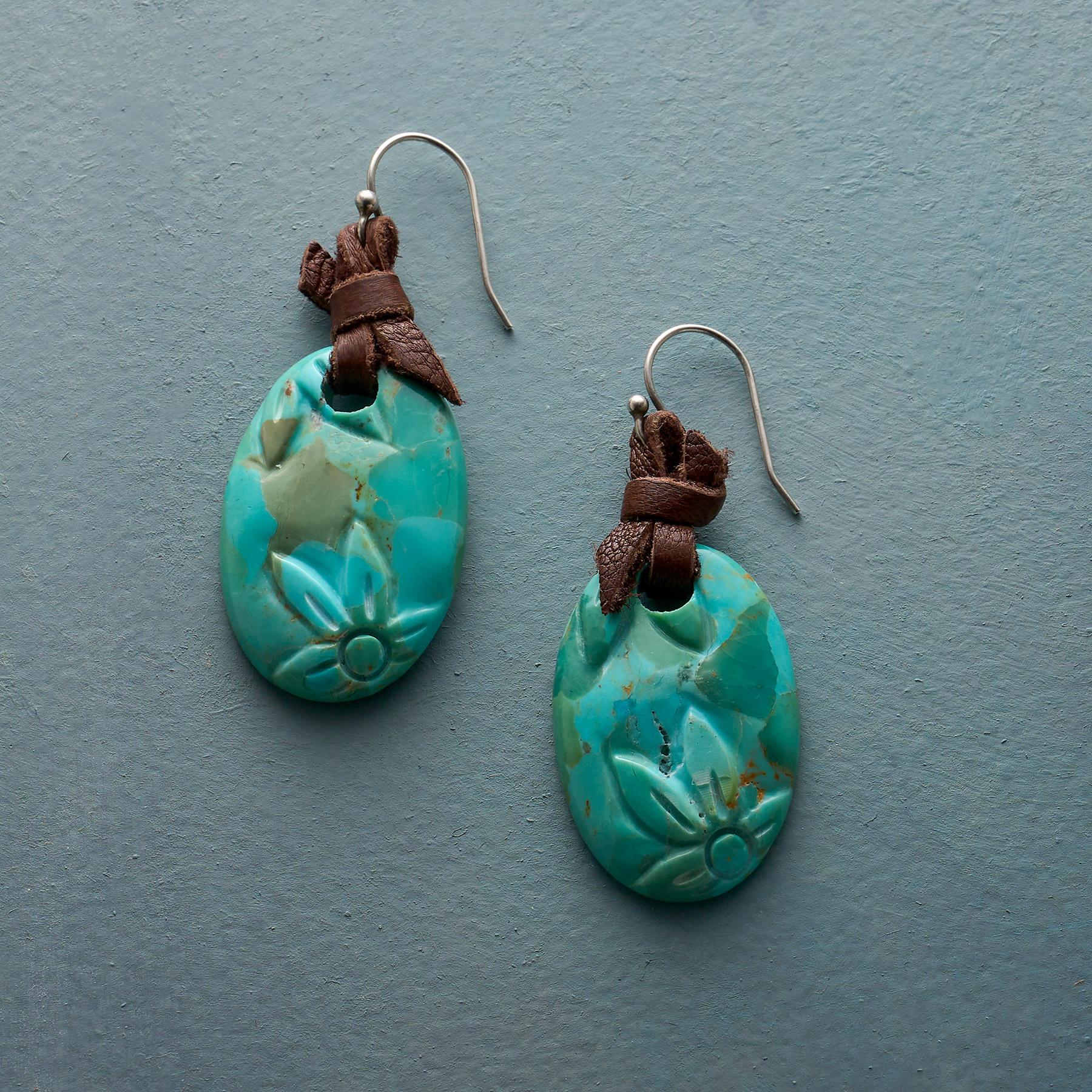 Turquoise Cartouche Earrings